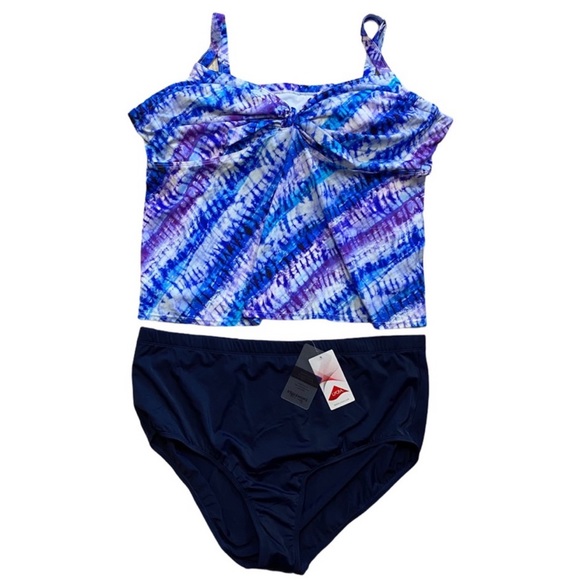 Swimsuits For All Plus Size Tankini 2 Piece - Picture 3 of 7
